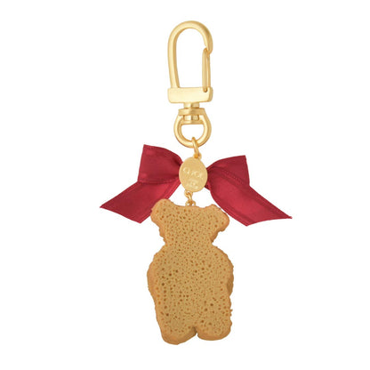Teddy Bear Maple Cookie Keychain (Strawberry)