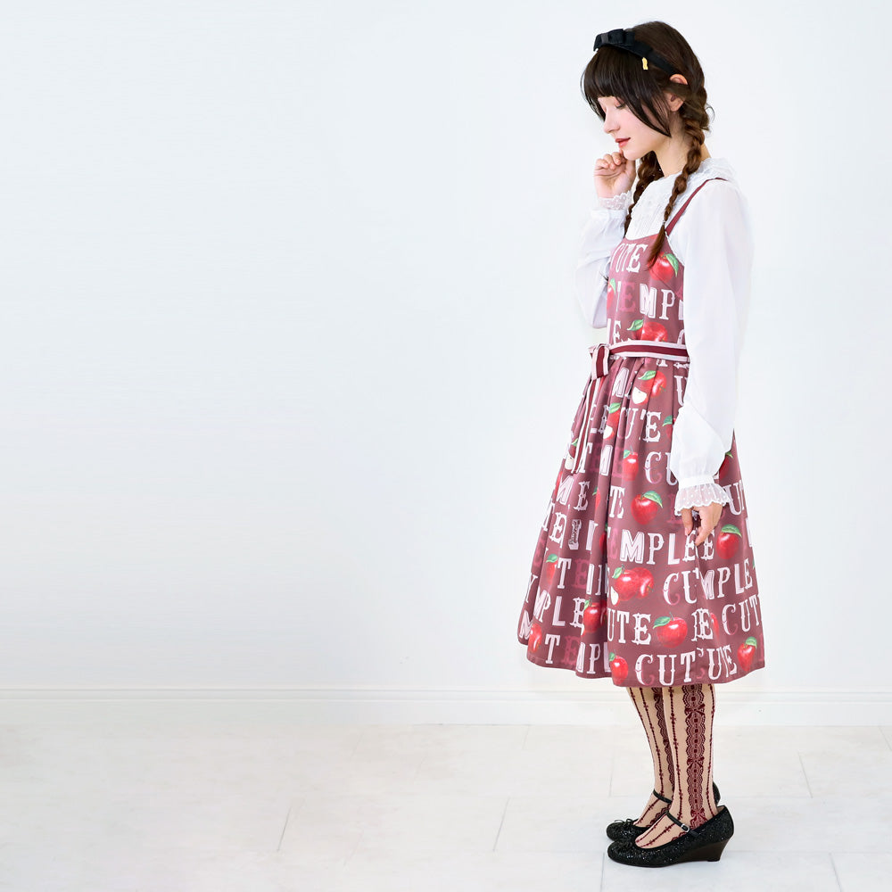 Alphabet Apple Sleeveless Dress