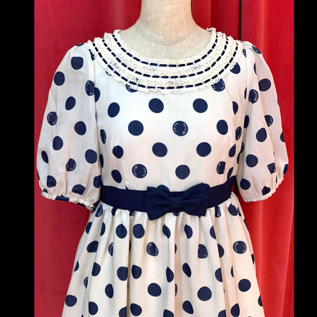 Melody Dot Scallop One Piece