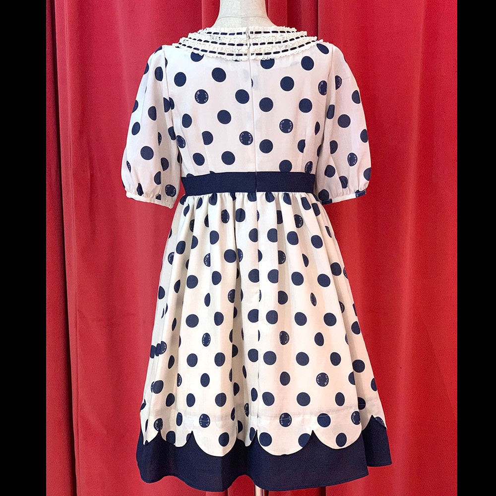 Melody Dot Scallop One Piece