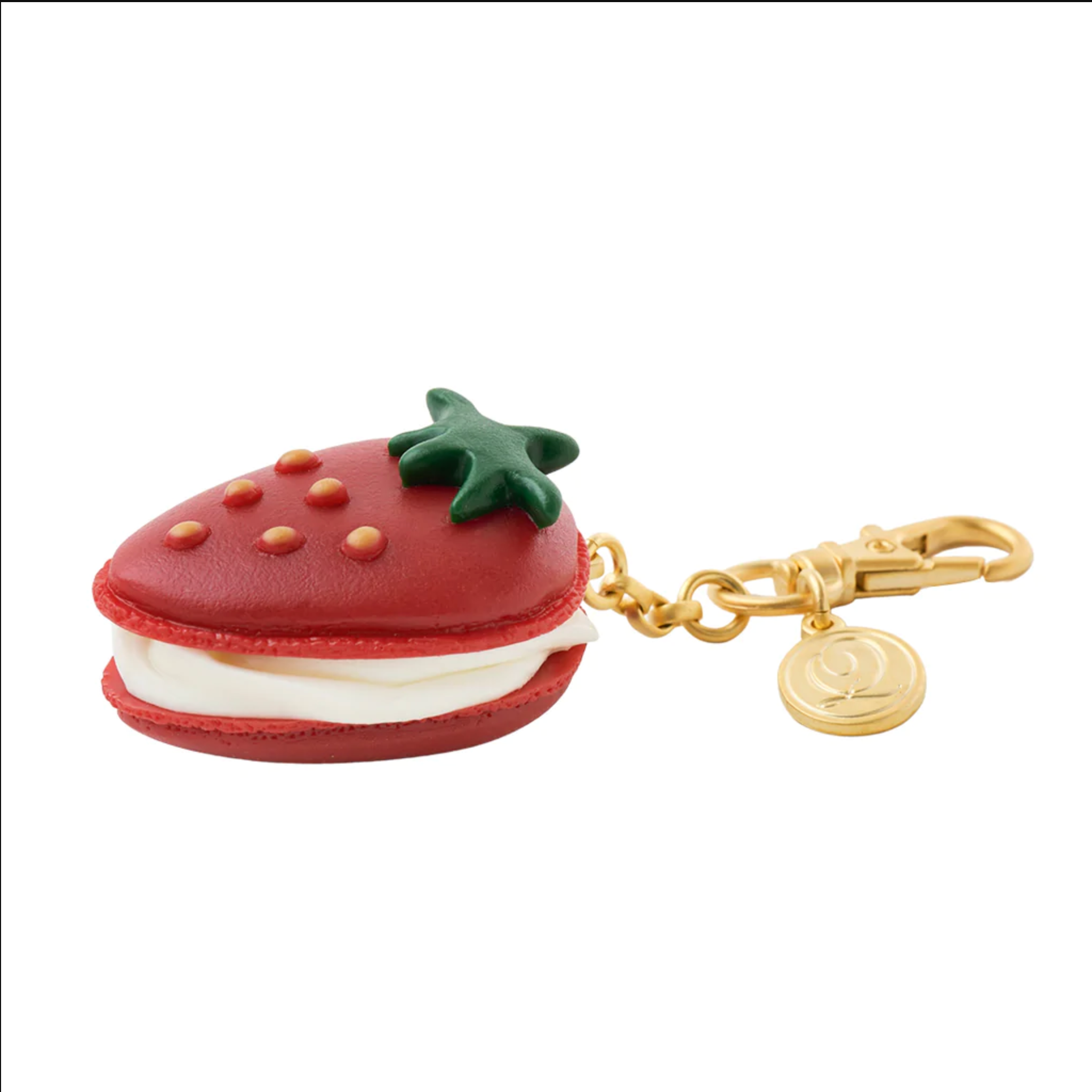 The Strawberry Macaron Bag Charm