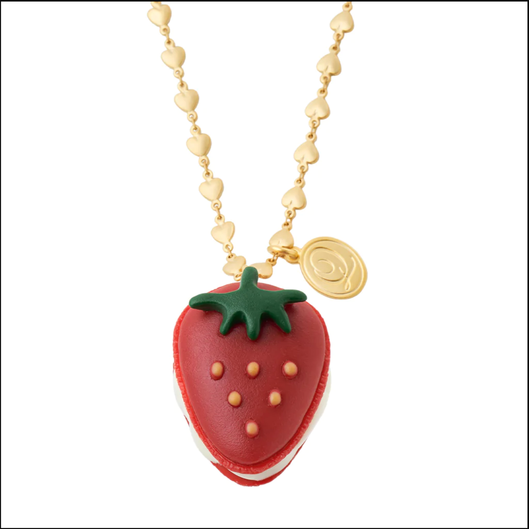 The Strawberry Macaron Necklace
