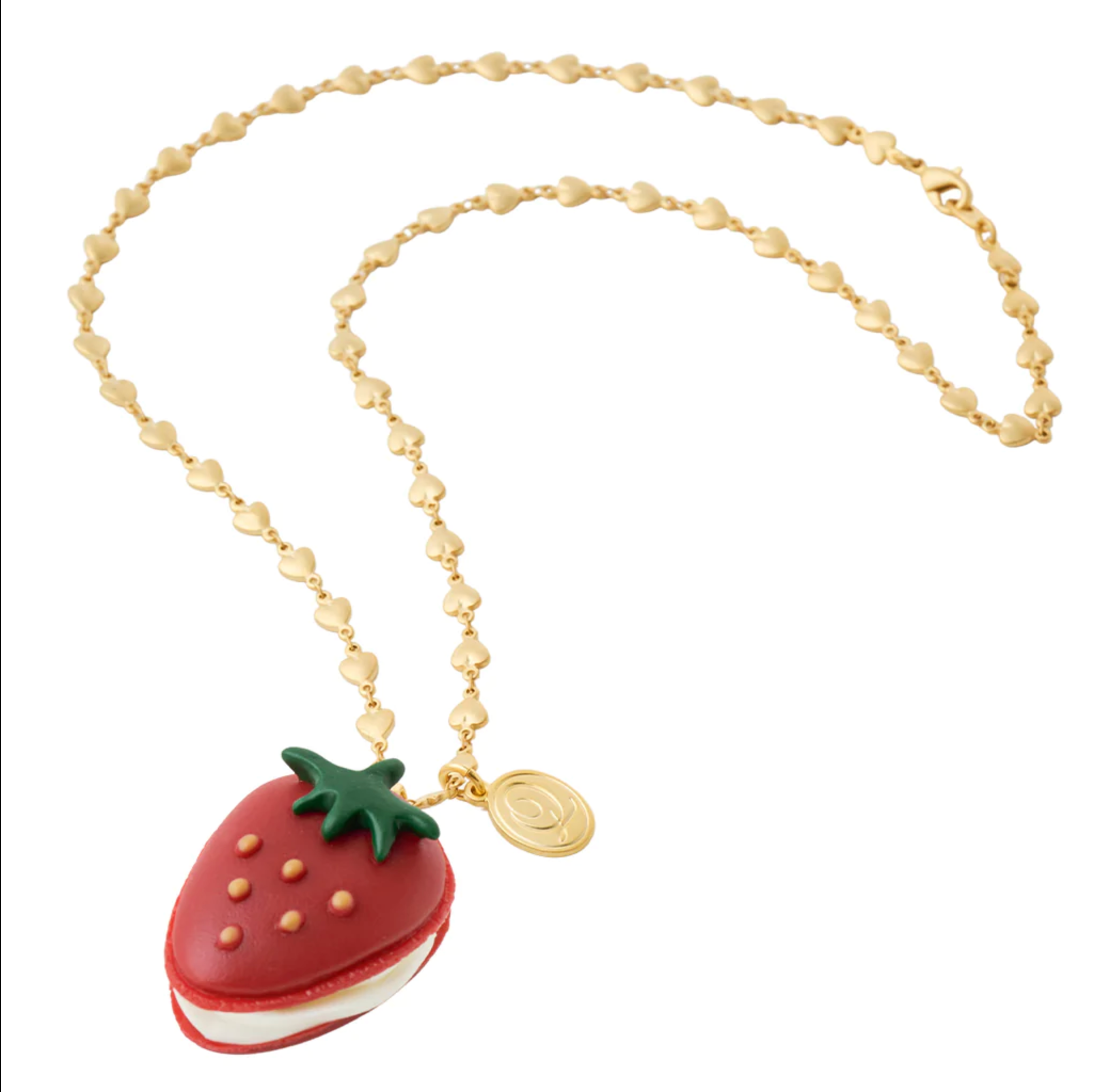 Strawberry Macaron Necklace
