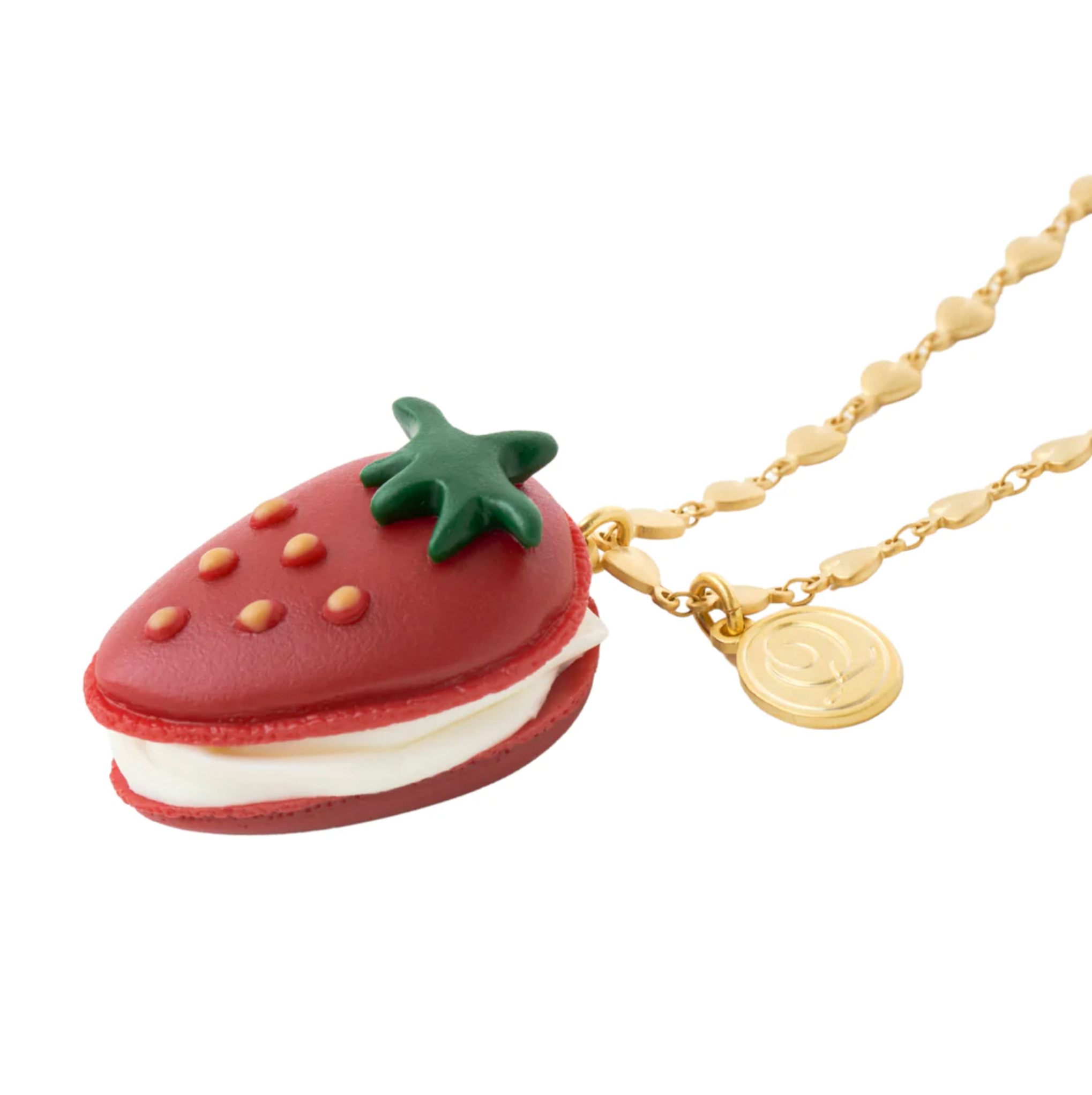 Strawberry Macaron Necklace