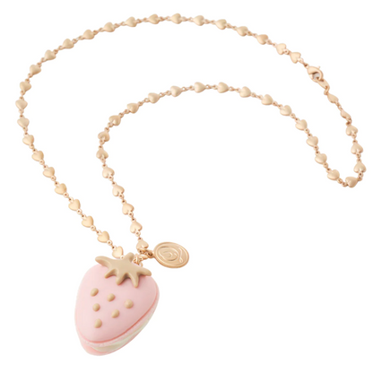 The Strawberry Macaron Necklace