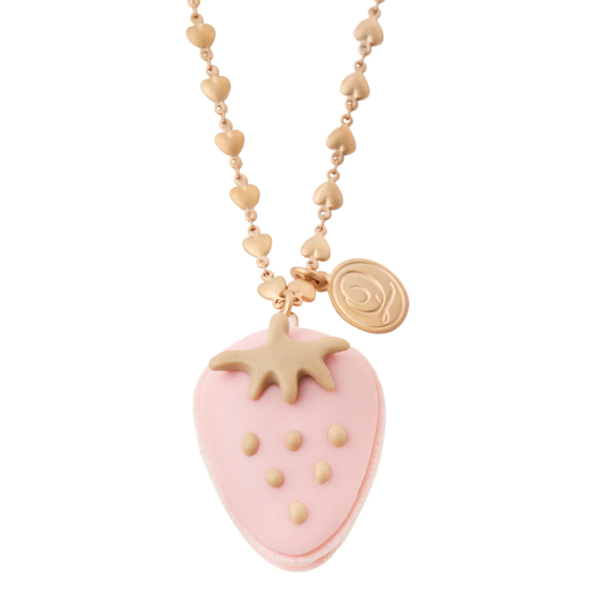 The Strawberry Macaron Necklace