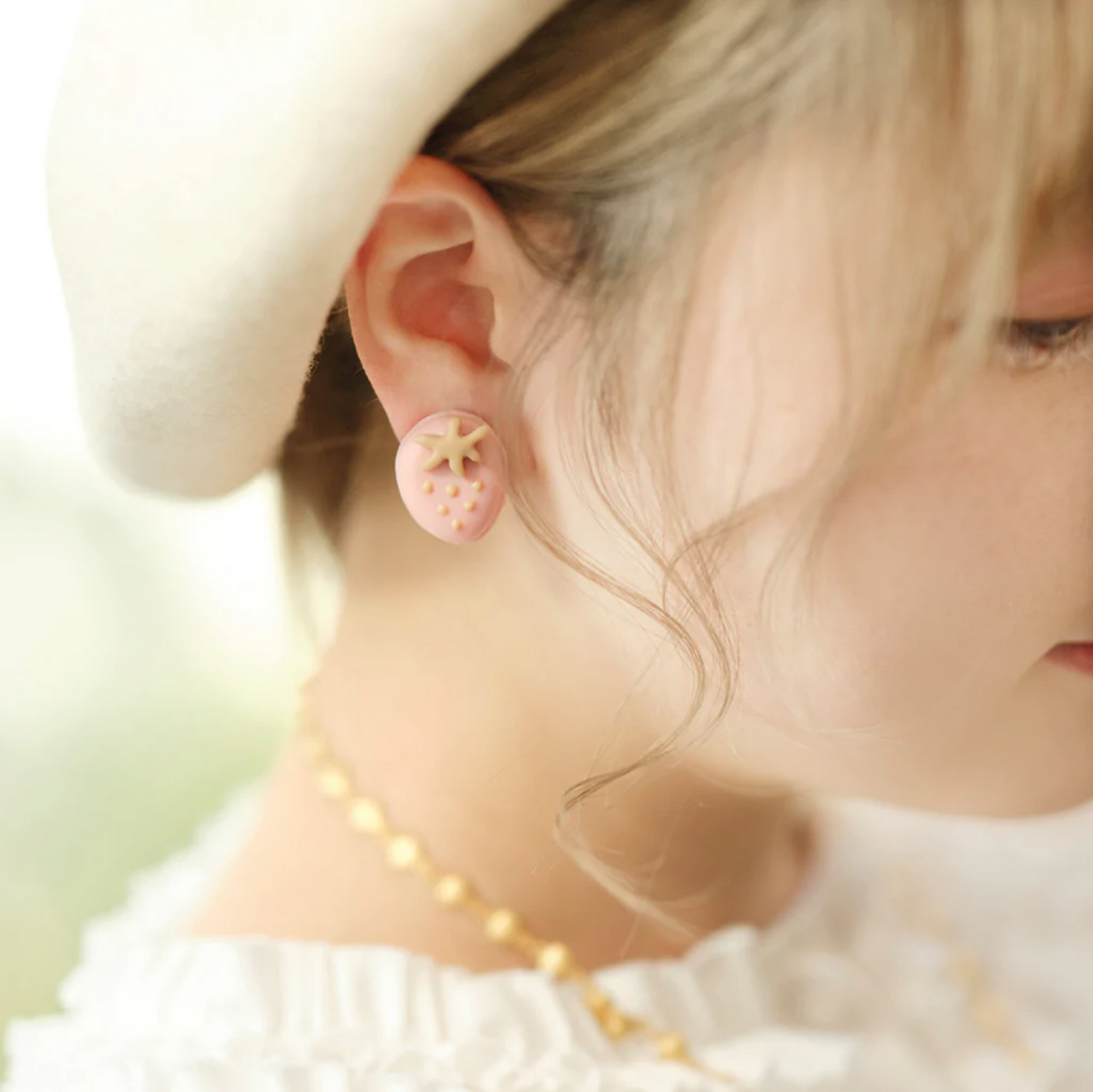 The Strawberry Macaron Earring